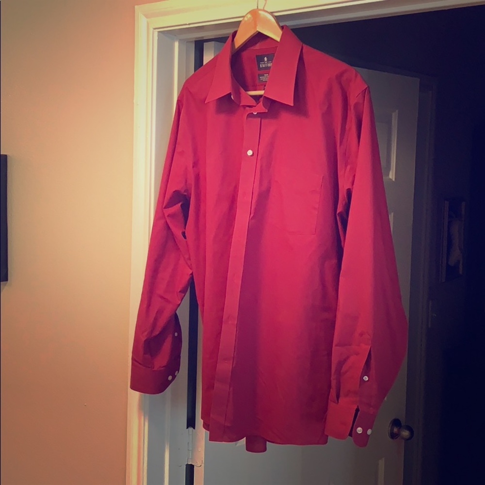 Long sleeve button up shirt.